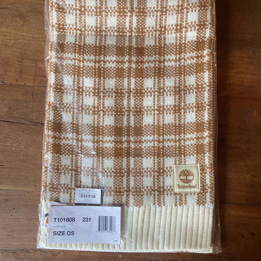 Timberland Buffalo Plaid Knit Scarf